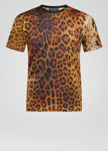 Tricouri Versace Pop Animalier Print Barbati | SVWNIJO-90